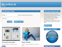 Tablet Screenshot of epaper.da-imnetz.de